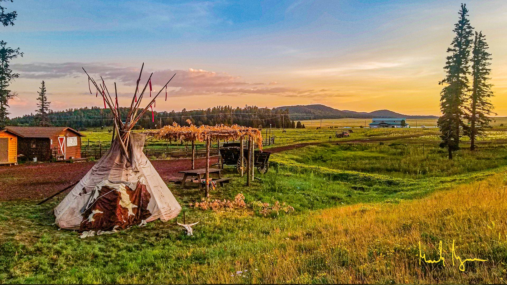 TeePee at White Mountain Apache Tribe photo by Mark Gorzen